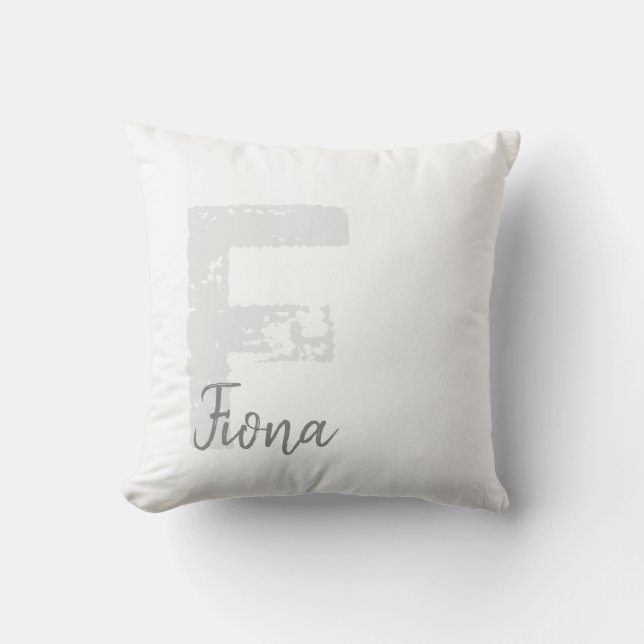 Personalise minimalist simple colours monogram nam cushion (Front)