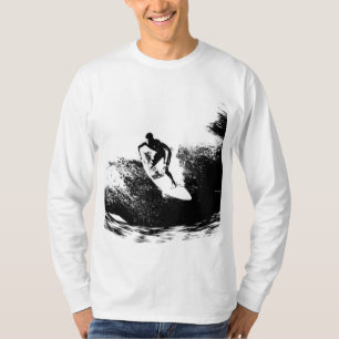 Personalise Modern Elegant Surfer Trendy Template T-Shirt