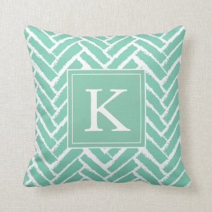 Personalise Modern Herringbone Pattern Pillow