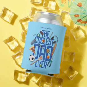 Personalise Modern The Coolest Dad Ever Can Cooler