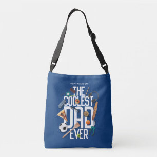 Personalise Modern The Coolest Dad Ever Crossbody Bag
