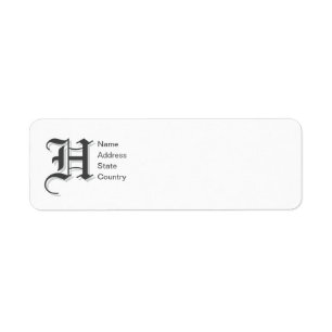 Personalise  Monogram H Return Address Label