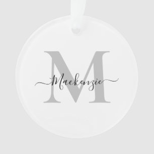 Personalise Monogram Initial Name Acrylic Ornament