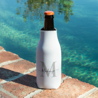 Personalise Monogram Initial Name Bottom Bottle Cooler