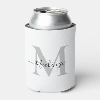 Personalise Monogram Initial Name Bottom Quote Can Cooler