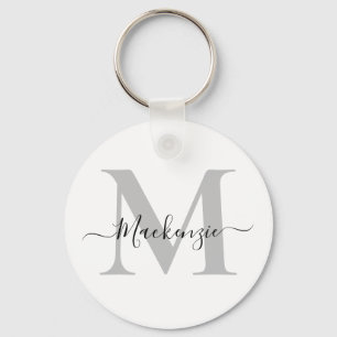 Personalise Monogram Initial Name Key Ring
