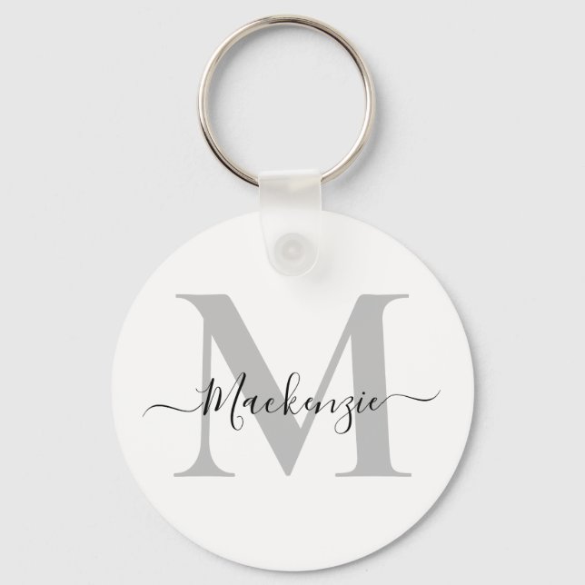 Personalise Monogram Initial Name Key Ring (Front)