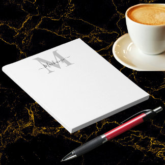 Personalise Monogram Initial Name Notepad
