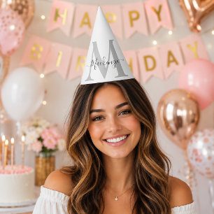 Personalise Monogram Initial Name Party Hat
