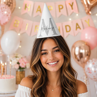 Personalise Monogram Initial Name Party Hat