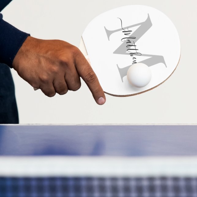 Personalise Monogram Initial Name Ping Pong Paddle (Insitu)
