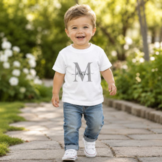 Personalise Monogram Initial Name Toddler T-Shirt