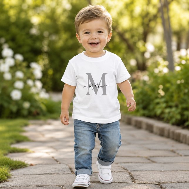 Personalise Monogram Initial Name Toddler T-Shirt (Personalize Monogram Initial Name Toddler T-shirt)