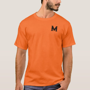 Personalise Monogram M Lime T-Shirt