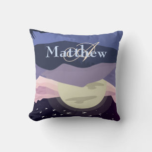 Personalise Monogram Multi-coloured Baby Boy Cushion