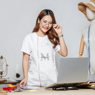 Personalise Monogram Name Add Photo Colour Standard Apron