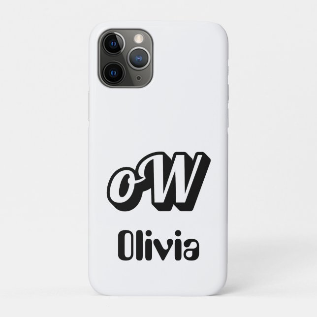 Personalise Monogram Name  Case-Mate iPhone Case (Back)
