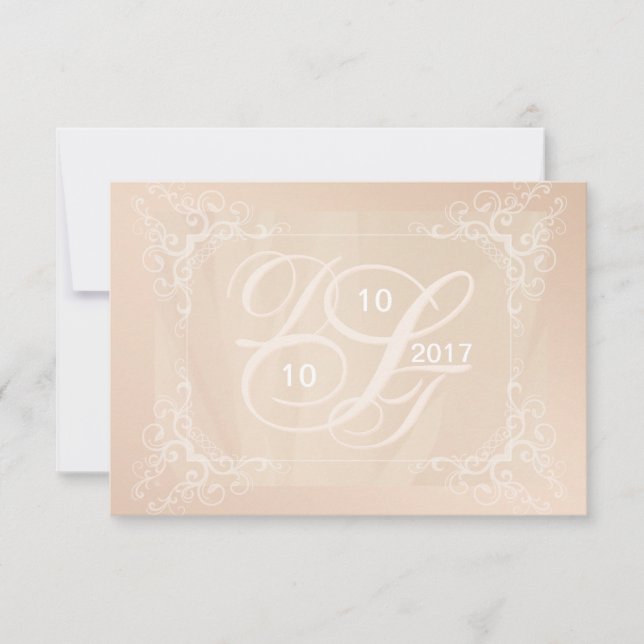 Personalise Monogram RSVP Card (Front)