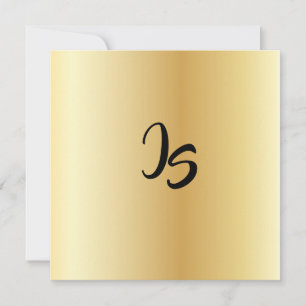 Personalise Monogram Trendy Gold Pattern Success Invitation