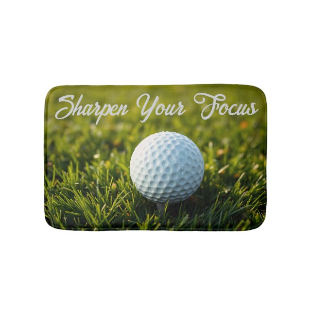 Personalise Motivational Golf Course Decor Bath Mat (Front)