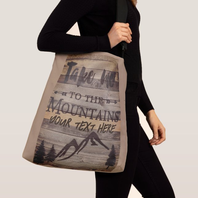 Personalise Mountains Tote (Close Up)