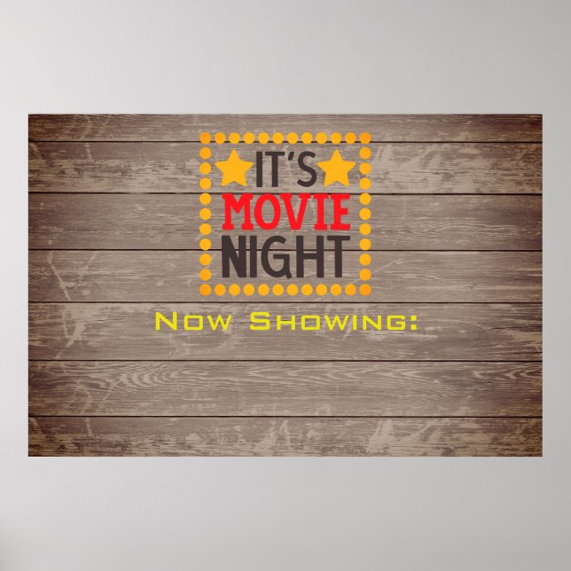 Personalise Movie Night Poster (Front)