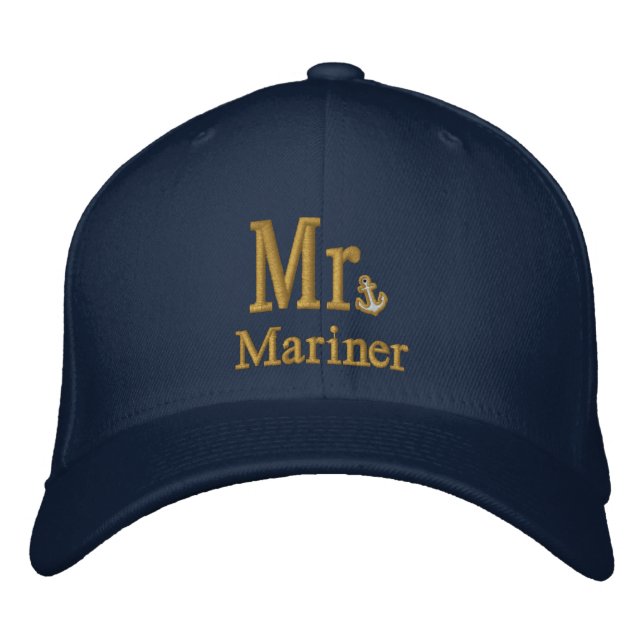 Personalise Mr & Mrs Embroidery Embroidered Cap (Front)