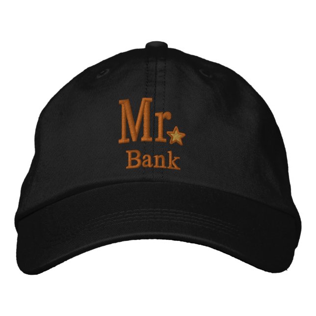 Personalise Mr & Mrs Embroidery Embroidered Cap (Front)