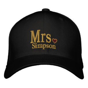 Personalise Mr & Mrs Embroidery Embroidered Cap