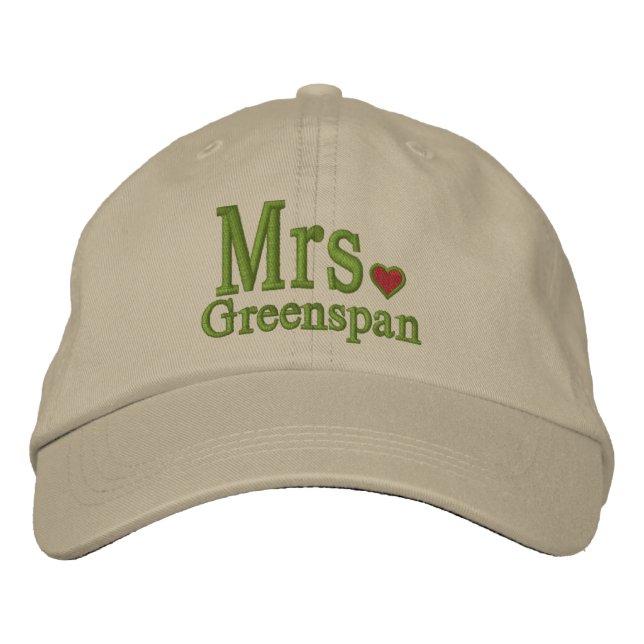 Personalise Mr & Mrs Embroidery Embroidered Cap (Front)