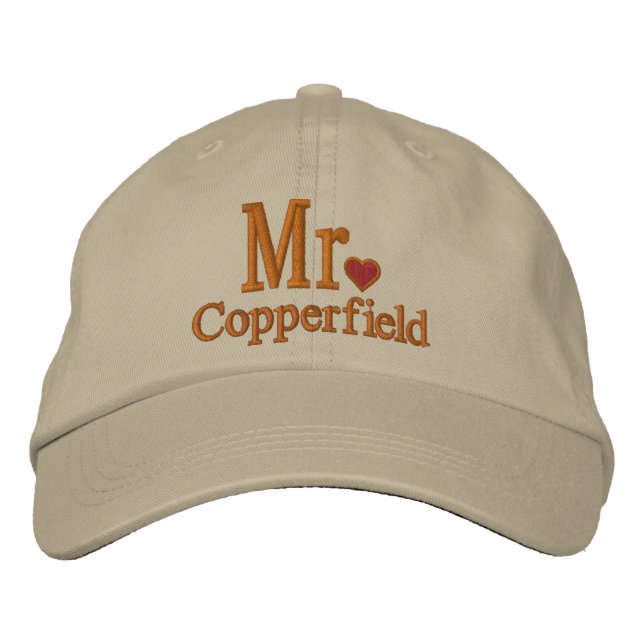 Personalise Mr & Mrs Embroidery Embroidered Cap (Front)