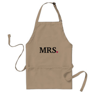 personalise Mrs. Wife Bride Newlywed Standard Apron