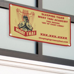 Personalise Muay Thai Martial Arts School Small Banner