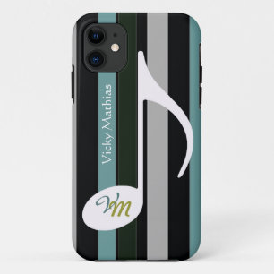 personalise musical note stripes Case-Mate iPhone case