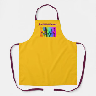 Personalise My Own Cafe Coffee Shop Yellow Apron