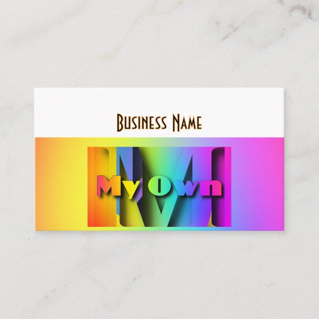 Personalise My Own  Rainbow  Business Card (Front)