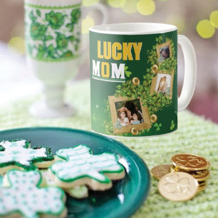 Personalise Name And Photo St. Patrick's Day Green Coffee Mug