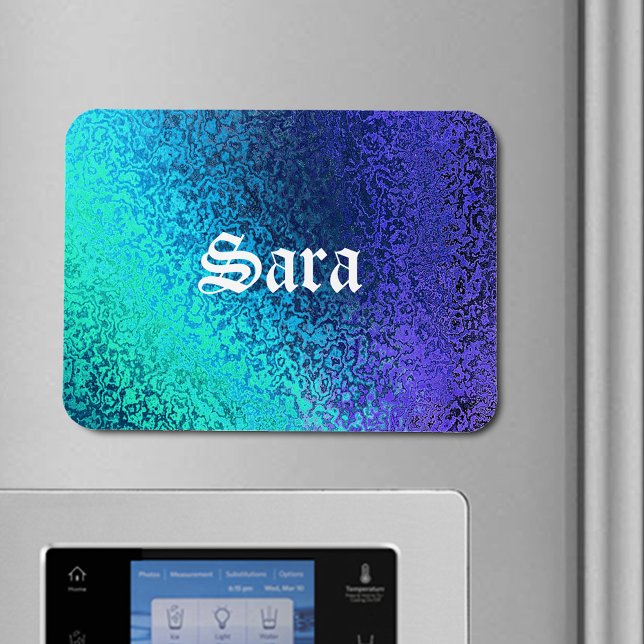 Personalise Name and Shades in Blue Premium Magnet (Personalize Name and Shades in Blue Premium Magnet)