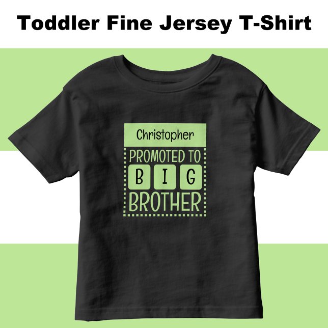 Personalise name big brother green toddler T-Shirt (Creator Uploaded)
