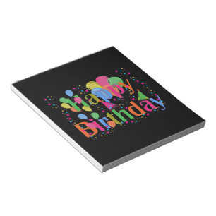 Personalise Name Birthday Party Celebration Art Notepad
