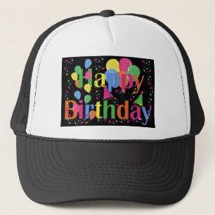 Personalise Name Birthday Party Celebration Art Trucker Hat