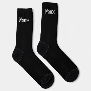 Personalise Name Black  Socks