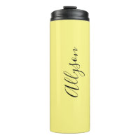 Personalise Name Blk. Script Vertical, Pale Yellow