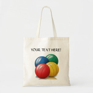 Personalise Name Bocce Ball Player Team Gift Tote Bag