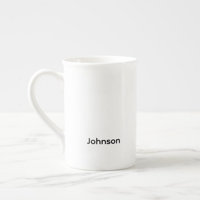 Personalise Name Bone China Mug (Left)