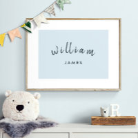 Personalise Name Child Playroom Boy Pastel Blue