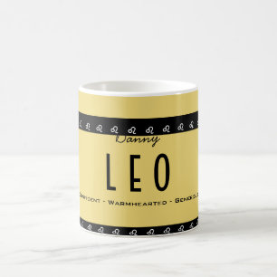 Personalise Name-Colour LEO Birthday Zodiac Coffee Mug