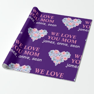 Personalise Name Custom for Mum Wrapping Paper