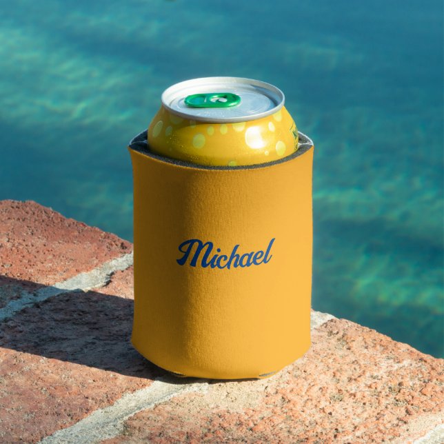 Personalise Name for a Useful Custom Gift Tall Sel Can Cooler (In Situ Pool)
