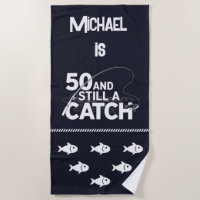  Personalise Name Funny Fishing 50th Birthday Gift